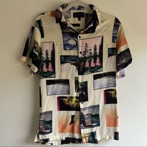 Photo Vacation Button Up Shirt